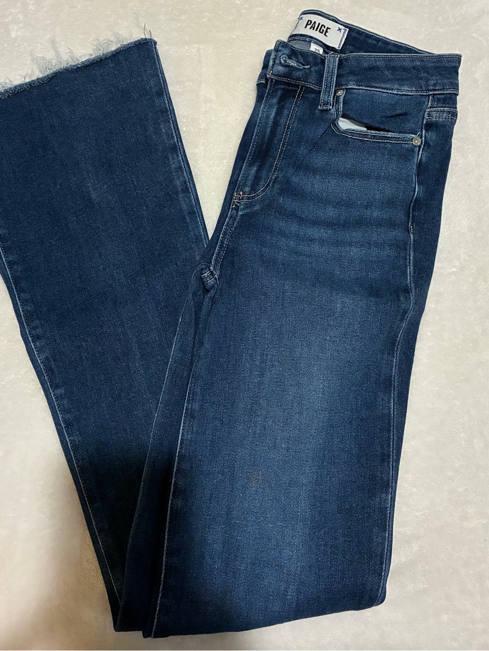 PAIGE Dark Blue High Rise Laurel Canyon Women's Jeans